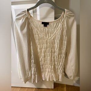 Sanctuary Large Smocked V Neck Blouse